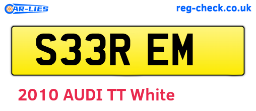 S33REM are the vehicle registration plates.
