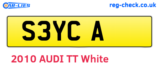 S3YCA are the vehicle registration plates.