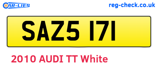 SAZ5171 are the vehicle registration plates.
