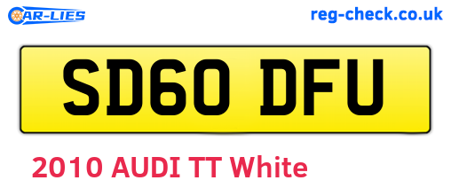 SD60DFU are the vehicle registration plates.