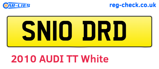SN10DRD are the vehicle registration plates.