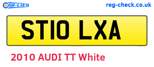 ST10LXA are the vehicle registration plates.