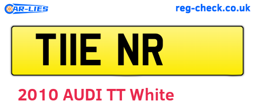 T11ENR are the vehicle registration plates.