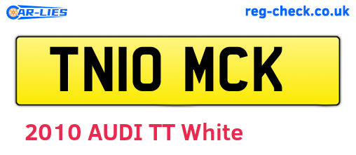 TN10MCK are the vehicle registration plates.