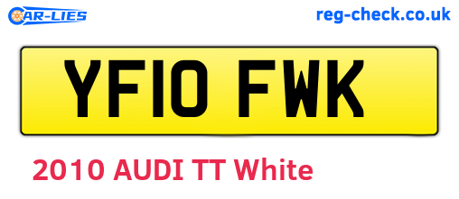 YF10FWK are the vehicle registration plates.
