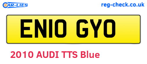 EN10GYO are the vehicle registration plates.