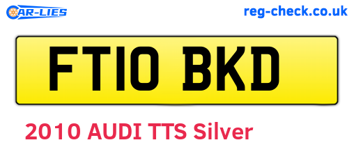 FT10BKD are the vehicle registration plates.