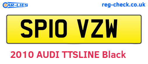 SP10VZW are the vehicle registration plates.