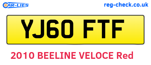 YJ60FTF are the vehicle registration plates.