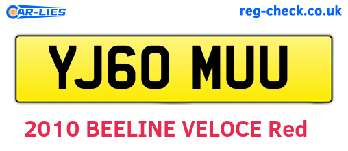 YJ60MUU are the vehicle registration plates.