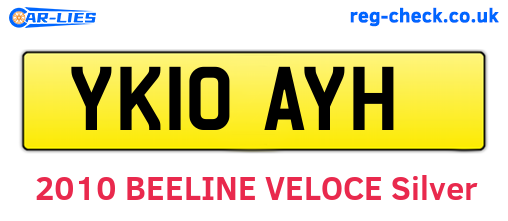 YK10AYH are the vehicle registration plates.