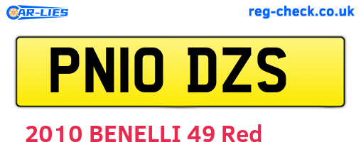 PN10DZS are the vehicle registration plates.