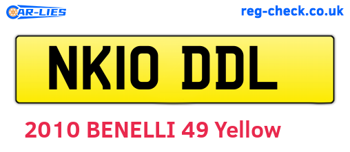 NK10DDL are the vehicle registration plates.