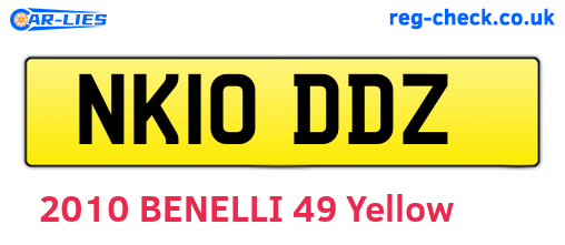 NK10DDZ are the vehicle registration plates.