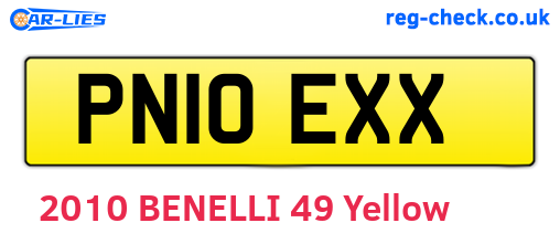 PN10EXX are the vehicle registration plates.