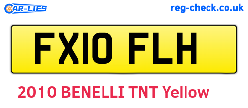FX10FLH are the vehicle registration plates.