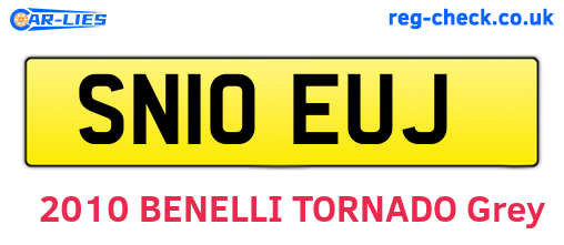 SN10EUJ are the vehicle registration plates.