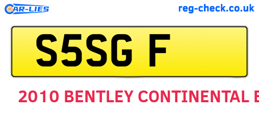 S5SGF are the vehicle registration plates.