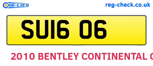 SUI606 are the vehicle registration plates.