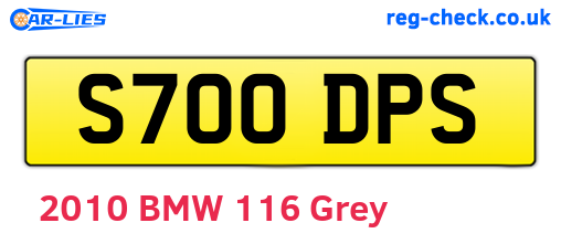 S700DPS are the vehicle registration plates.