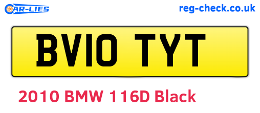 BV10TYT are the vehicle registration plates.
