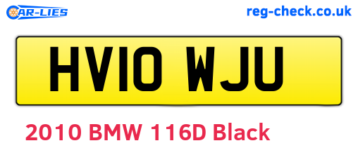 HV10WJU are the vehicle registration plates.