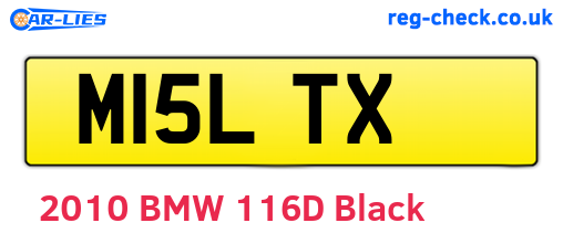 M15LTX are the vehicle registration plates.
