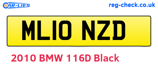 ML10NZD are the vehicle registration plates.