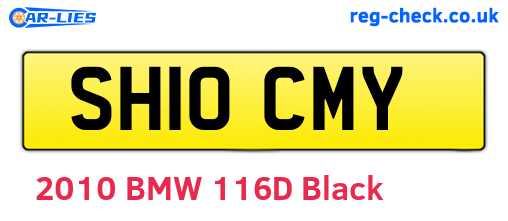 SH10CMY are the vehicle registration plates.