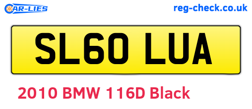SL60LUA are the vehicle registration plates.