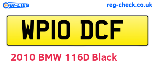 WP10DCF are the vehicle registration plates.