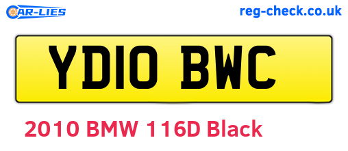 YD10BWC are the vehicle registration plates.