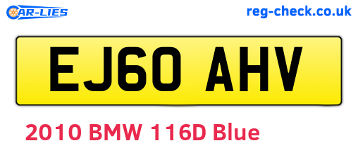 EJ60AHV are the vehicle registration plates.
