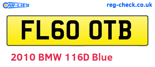 FL60OTB are the vehicle registration plates.