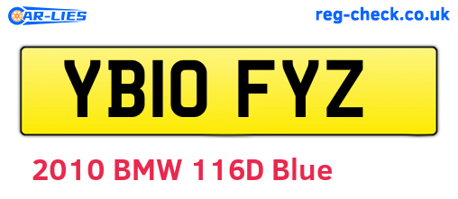 YB10FYZ are the vehicle registration plates.