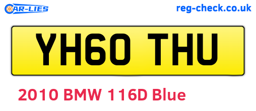 YH60THU are the vehicle registration plates.
