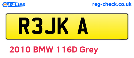 R3JKA are the vehicle registration plates.