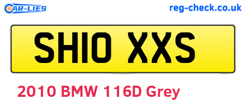 SH10XXS are the vehicle registration plates.