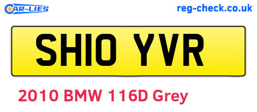 SH10YVR are the vehicle registration plates.