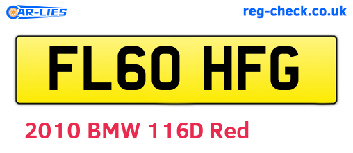 FL60HFG are the vehicle registration plates.