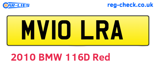MV10LRA are the vehicle registration plates.