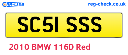 SC51SSS are the vehicle registration plates.