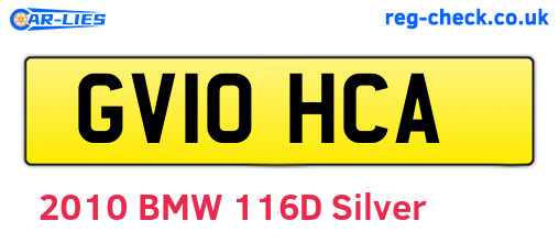 GV10HCA are the vehicle registration plates.