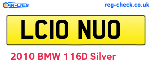 LC10NUO are the vehicle registration plates.