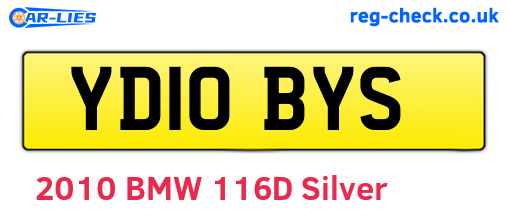 YD10BYS are the vehicle registration plates.