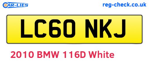 LC60NKJ are the vehicle registration plates.