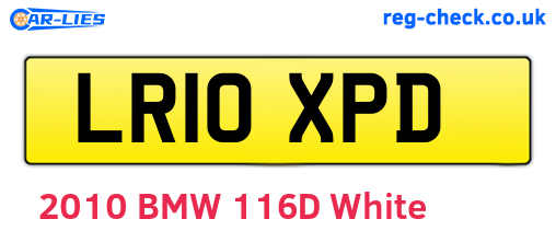 LR10XPD are the vehicle registration plates.