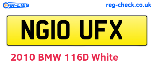 NG10UFX are the vehicle registration plates.