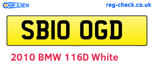 SB10OGD are the vehicle registration plates.