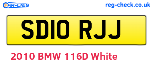 SD10RJJ are the vehicle registration plates.